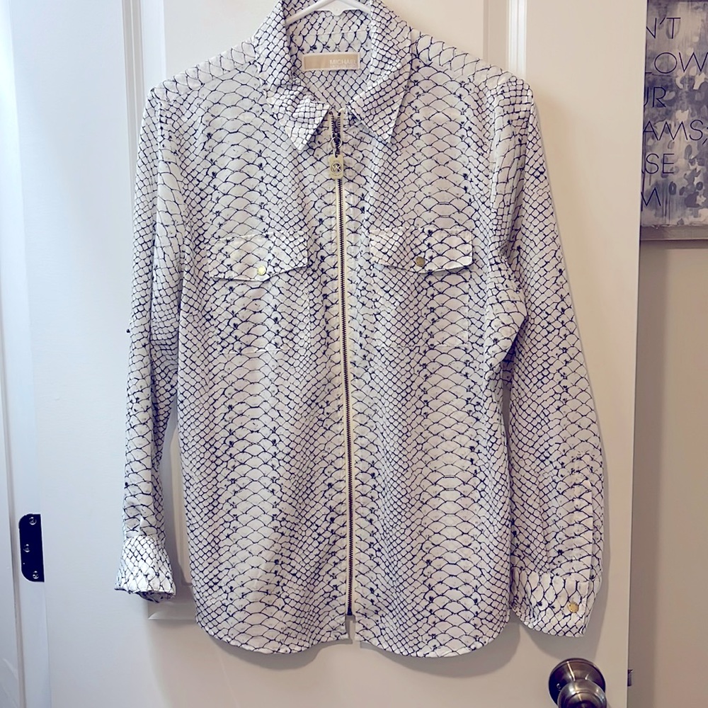 Michael Kors zip up shirt